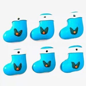 6pcs Beads for Jewelry #5687 Clay Christmas Stocking Charm - 2 sets left
